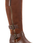 American Rag Womens Brown Strap Detail Zipper Accent Buckle Accent Collins Round Toe Block Heel Zip-up Leather Boots 8.5 M