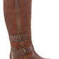 American Rag Womens Brown Strap Detail Zipper Accent Buckle Accent Collins Round Toe Block Heel Zip-up Leather Boots 8.5 M