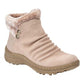 Baretraps Womens Beige Ruched Metal Buttons Fur Trim Cushioned Water Resistant Alick Round Toe Zip-up Snow Boots 9.5 M