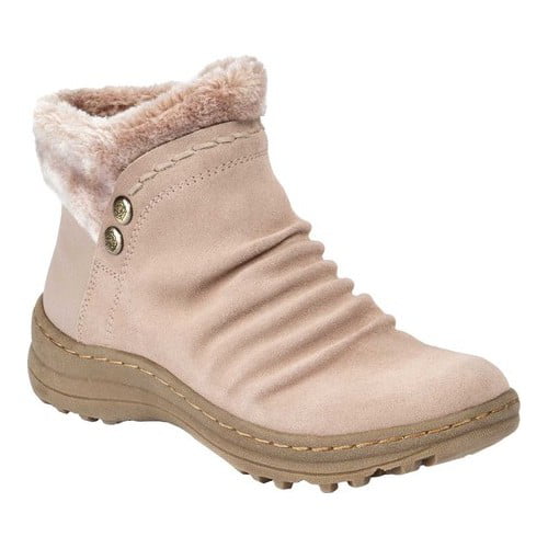 Baretraps Womens Beige Ruched Metal Buttons Fur Trim Cushioned Water Resistant Alick Round Toe Zip-up Snow Boots 9.5 M