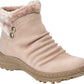 Baretraps Womens Beige Ruched Metal Buttons Fur Trim Cushioned Water Resistant Alick Round Toe Zip-up Snow Boots 9.5 M