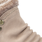 Baretraps Womens Beige Ruched Metal Buttons Fur Trim Cushioned Water Resistant Alick Round Toe Zip-up Snow Boots 9.5 M