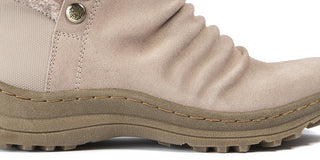 Baretraps Womens Beige Ruched Metal Buttons Fur Trim Cushioned Water Resistant Alick Round Toe Zip-up Snow Boots 9.5 M