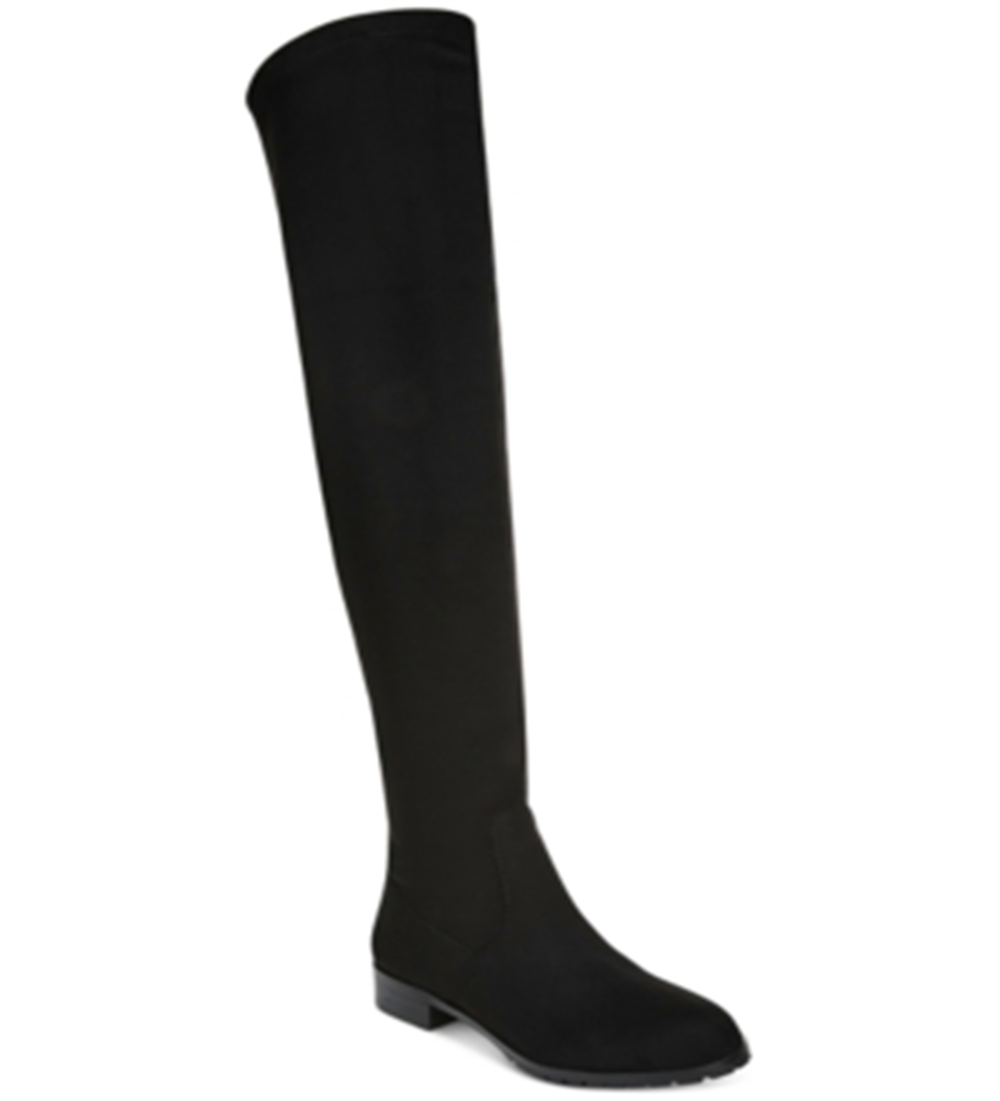 Bar III Women's Taimi Over the Knee Boots Shoes Black Size 5M