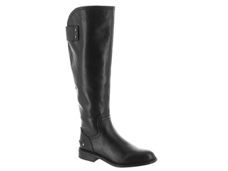 Franco Sarto Women's Henrietta Leather Almond Toe Knee High Fashion Boots Black Size 6M