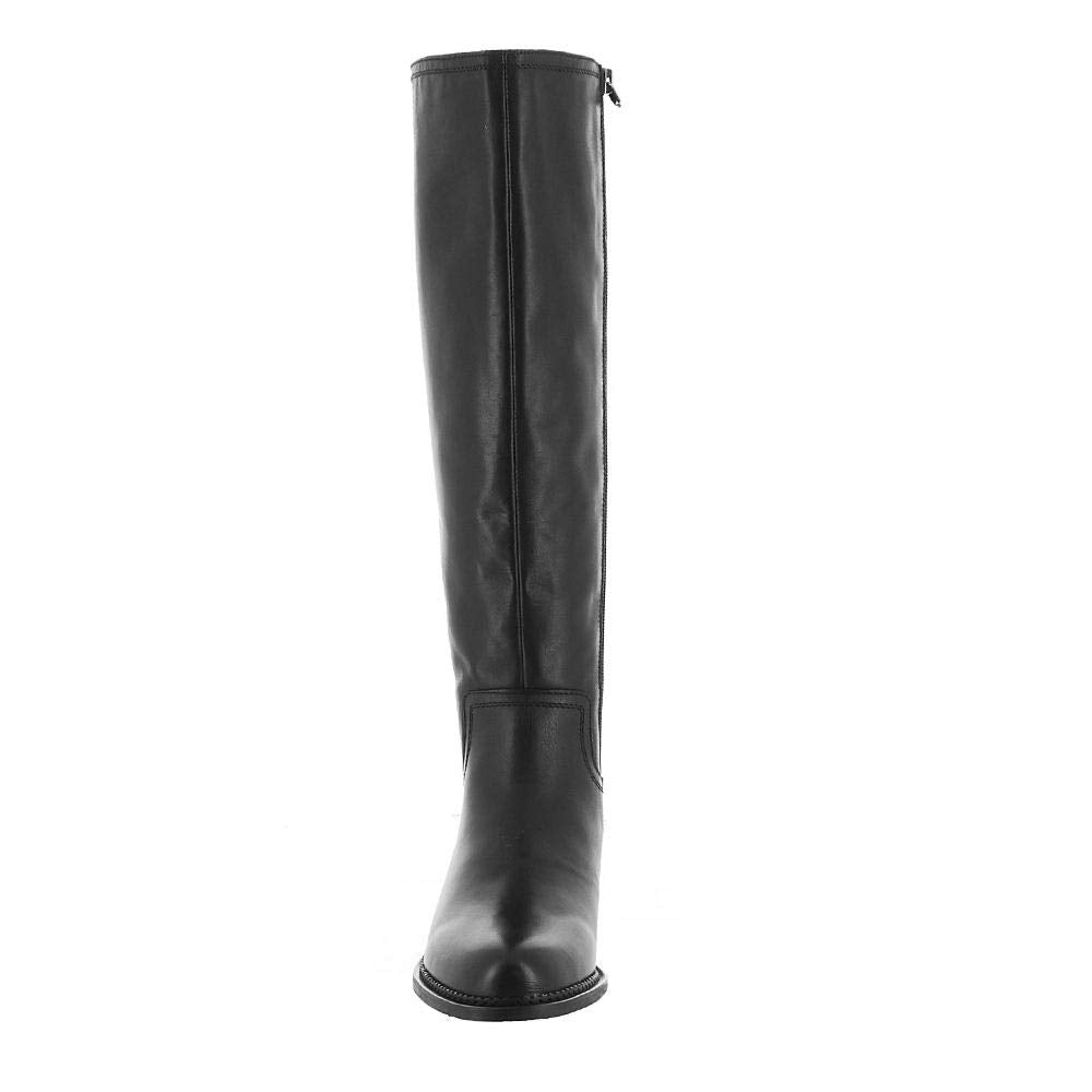 Franco Sarto Women's Henrietta Leather Almond Toe Knee High Fashion Boots Black Size 6M