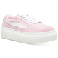 Madden Girl Women's Padded Comfort Ollie Round Toe Platform Lace up Athletic Sneakers Pink Size 9.5 M