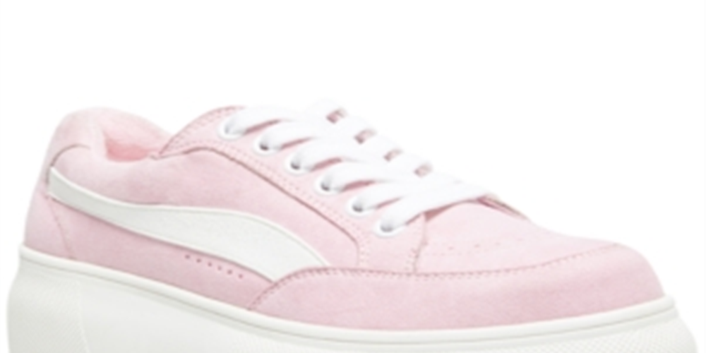 Madden Girl Women's Padded Comfort Ollie Round Toe Platform Lace up Athletic Sneakers Pink Size 9.5 M