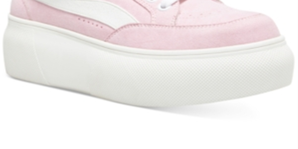 Madden Girl Women's Padded Comfort Ollie Round Toe Platform Lace up Athletic Sneakers Pink Size 9.5 M