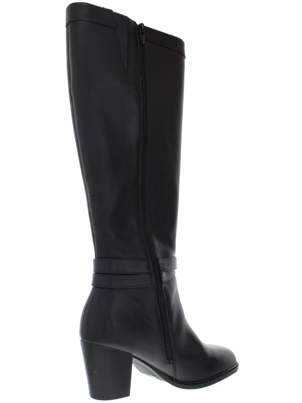 Giani Bernini Women's Rozario Leather Tall Knee High Boots Black Size 7M