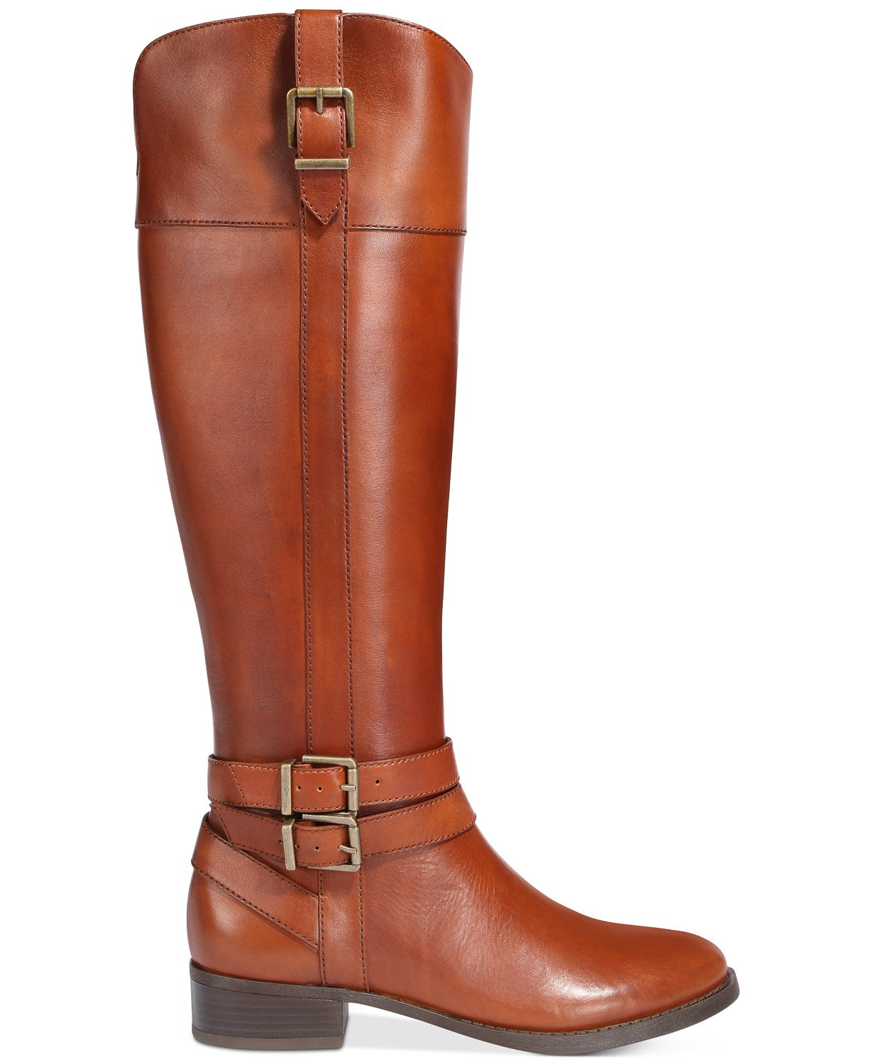 INC International Concepts Women's Frank II Leather Knee High Riding Boots Brown Size 5 M