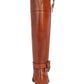 INC International Concepts Women's Frank II Leather Knee High Riding Boots Brown Size 5 M