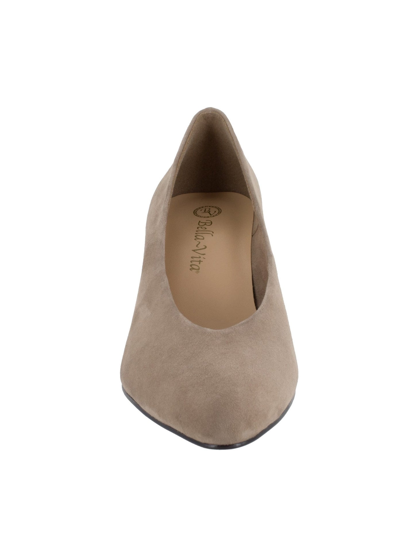 Bella Vita Women's Almond Suede Jensen Dress Pump Brown Size 10W