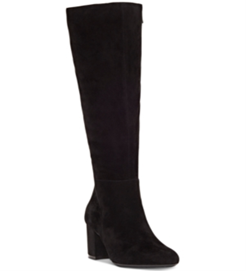INC International Concepts Women's Radella Wide Calf Knee-High Boots Black Size 10.5M