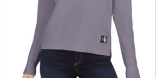 Calvin Klein Women's Jeans Crewneck Sweater Purple Size Small