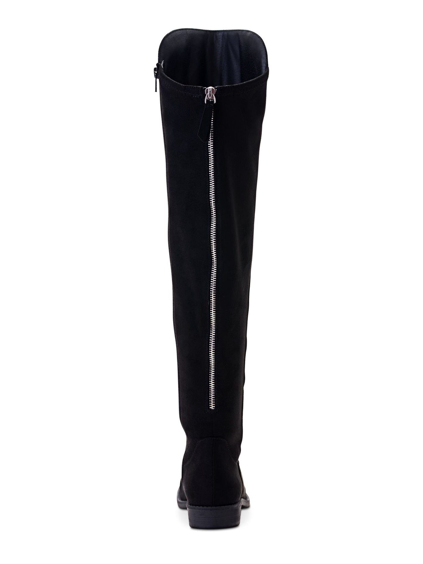 Style & Co Women's a Line Dual Zippers Cushioned Hayley Round Toe Block Heel Zip up Boots Black Size 5 M