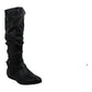 Cliffs By White Mountain Women's Fairfield Almond Toe Mid Calf Fashion Boots Black Size 9.5M