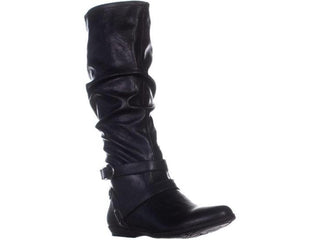 Cliffs By White Mountain Women's Fairfield Almond Toe Mid Calf Fashion Boots Black Size 9.5M