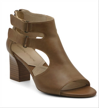 Adrienne Vittadini Women's Rea Block Heel Sandals Brown Size 10M