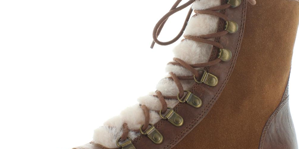 Lucky Brand Women's Ilianna Suede Wool Combat Boots Brown Size 8.5M