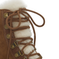 Lucky Brand Women's Ilianna Suede Wool Combat Boots Brown Size 8.5M