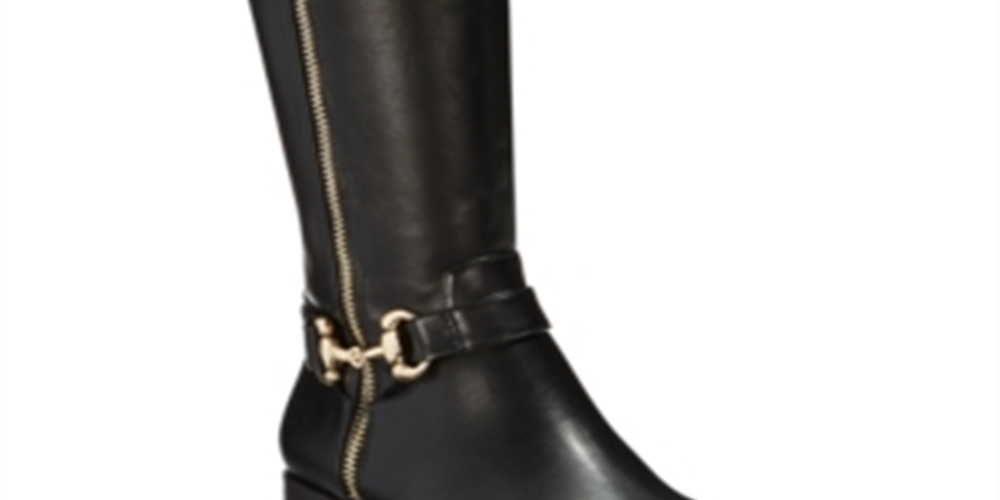 Thalia Sodi Womens Vigi Leather Closed Toe Knee High Fashion Boots Black Size 11 M