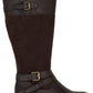 Style & Co Women's Ashliie Faux Leather Fashion Dress Boots Brown Size 6M