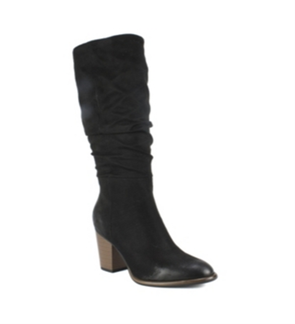 White Mountain Womens Gray Cushioned Ruched Trunell Almond Toe Stacked Heel Zip-up Heeled Boots Black Size 10 M