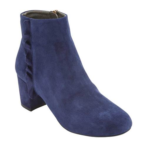 Rockport Women's Total Motion Oaklee Ruffle Ankle Bootie Blue Size 7 M