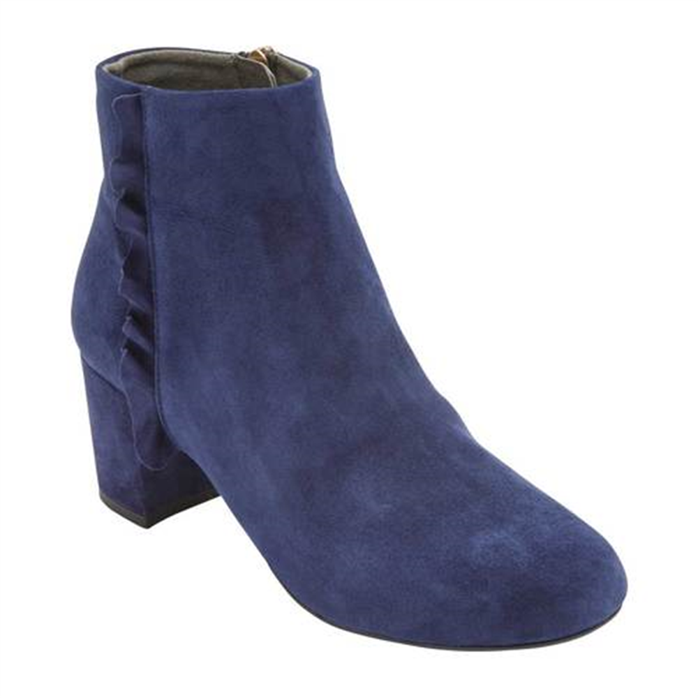 Rockport Women's Total Motion Oaklee Ruffle Ankle Bootie Blue Size 7 M