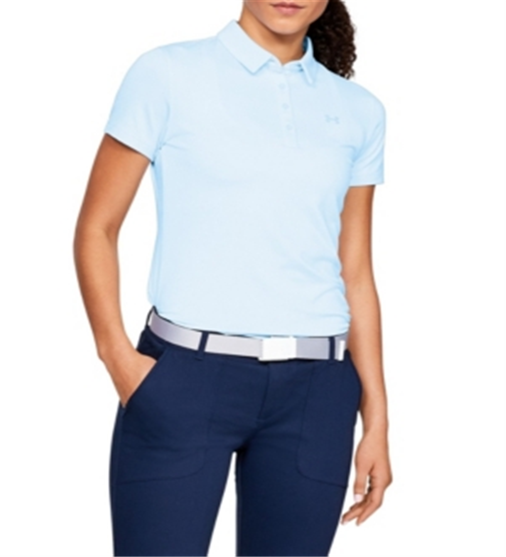 Under Armour Women's Zinger Short Sleeve Polo Blue Size Large