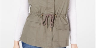 American Rag Junior's Cargo Vest Green Size Large