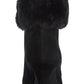 Alfani Womens Hansonn Faux Suede Faux Fur Trim Booties Black Size 7.5 M