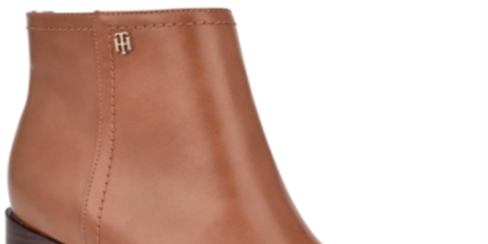 Tommy Hilfiger Womens Jetz 2 Faux Leather Ankle Boots Brown 8.5 Medium