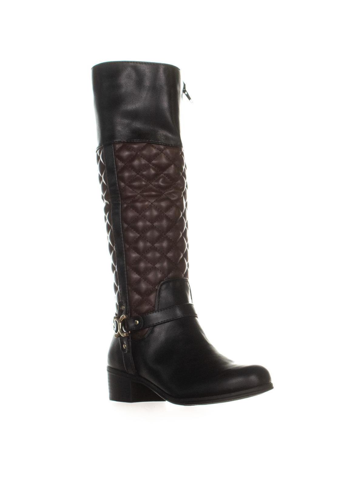 Womens CC35 Helenn Zip up Mid Calf Boots Black/Brown Black Size 8 M