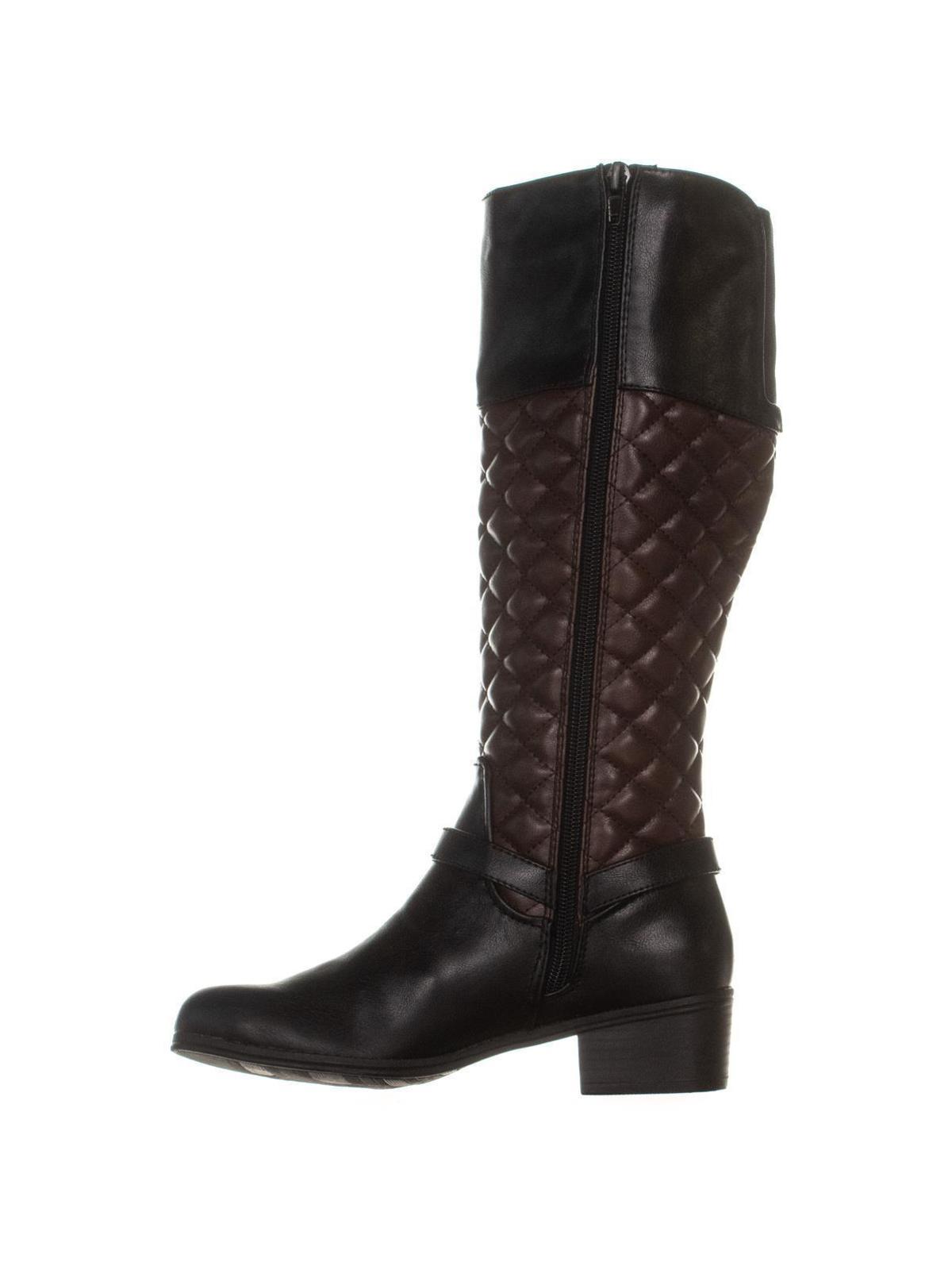 Womens CC35 Helenn Zip up Mid Calf Boots Black/Brown Black Size 8 M
