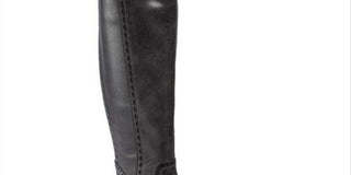 Baretraps Womens Gray Flex Gore Hook and Loop Accent Cushioned Comfort Abram Almond Toe Block Heel Zip-up Boots 8.5 M