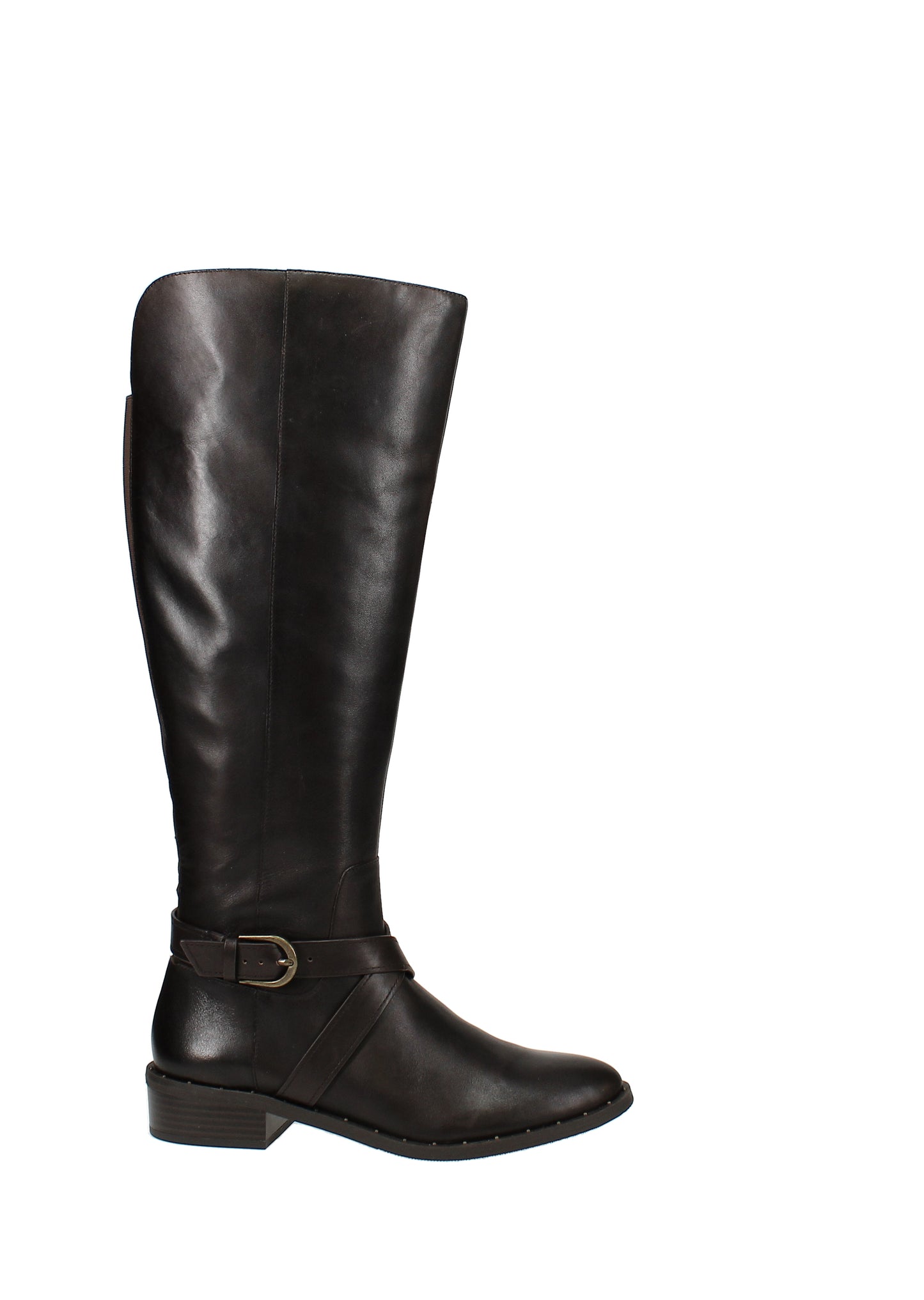 INC International Concepts Women's Fadora Boot Leather Round Toe Black