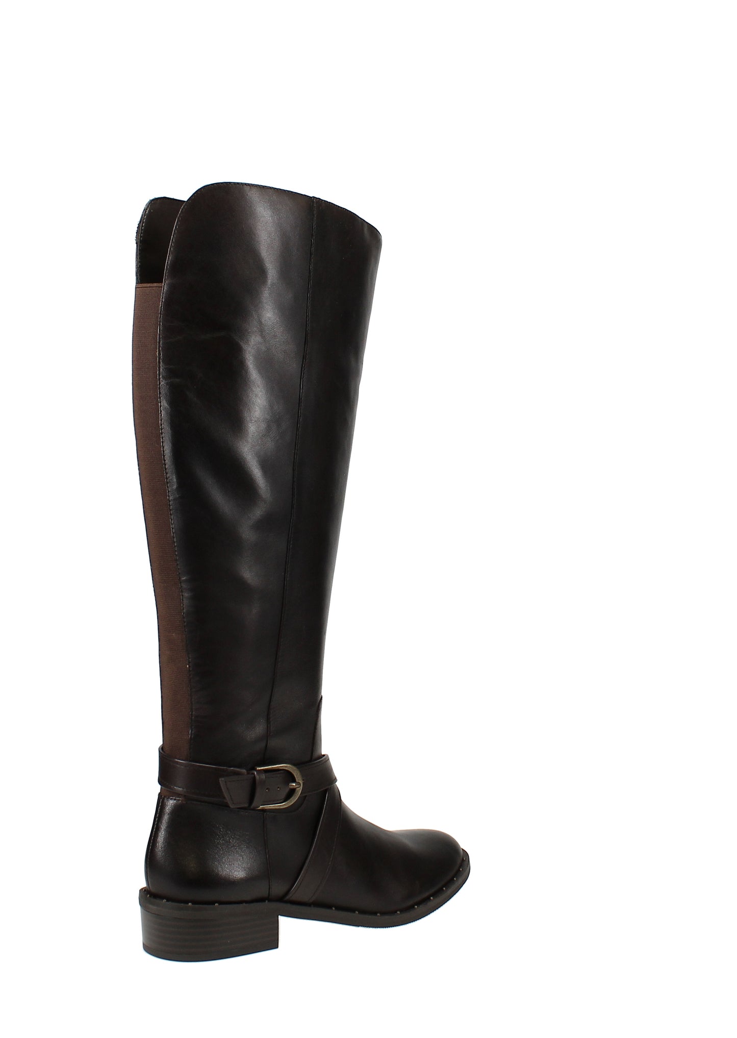 INC International Concepts Women's Fadora Boot Leather Round Toe Black