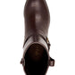 Style Company Womens Brown Buckle Accent Padded State Round Toe Block Heel Zip-up Booties 5.5 M