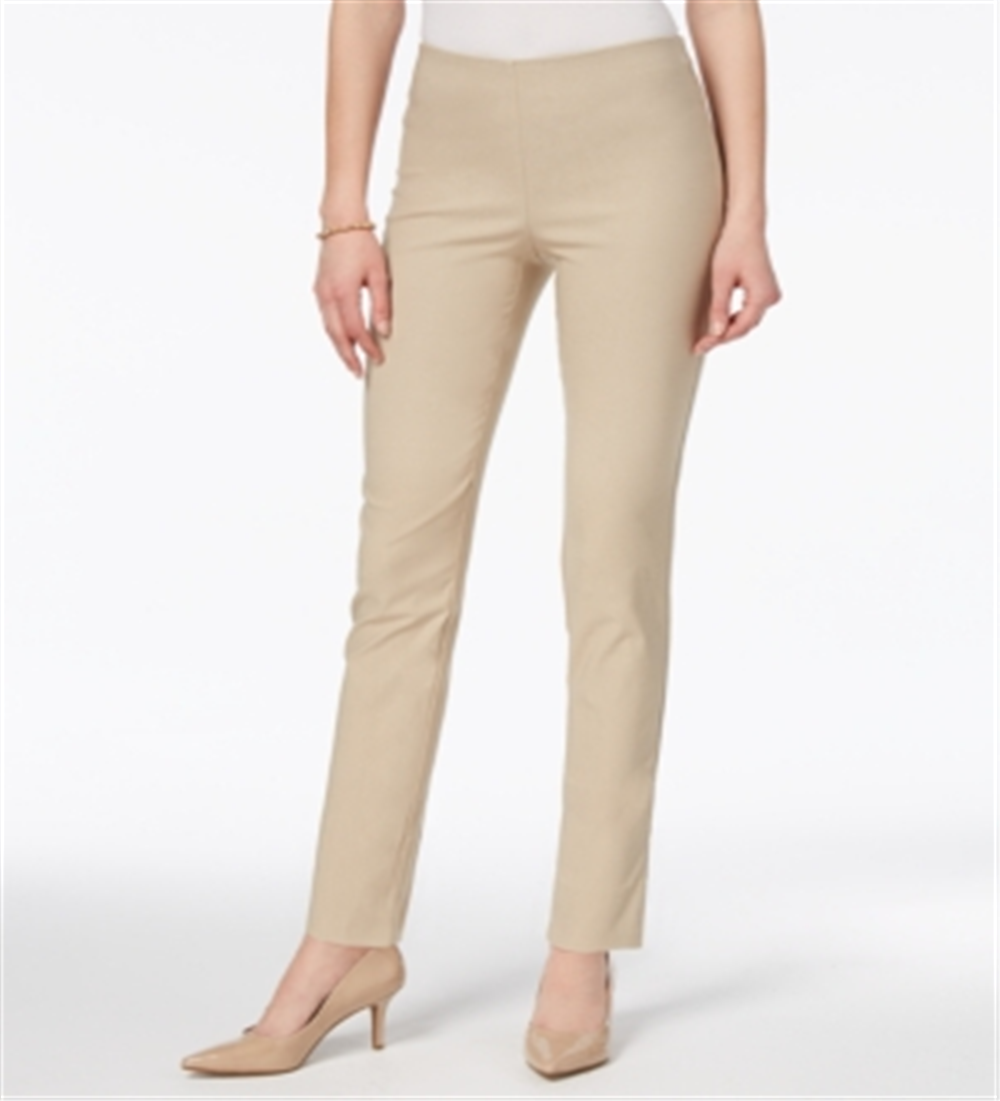 Charter Club Women's Tummy Control Ankle Pants Brown Size 14 Petite