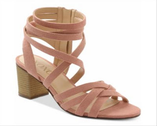 XOXO Women's Eden Block Heel Dress Sandals Pink Size 10