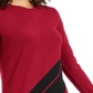 Alfani Women's Asymmetrical Striped Sweater Red Size Large