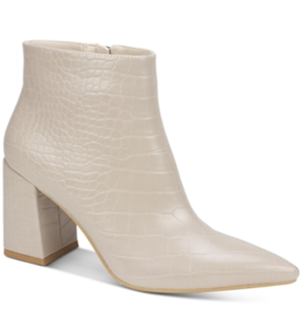 Seven Dials Felicia Women's Block Heel Booties Women's Shoes White Size 8 M
