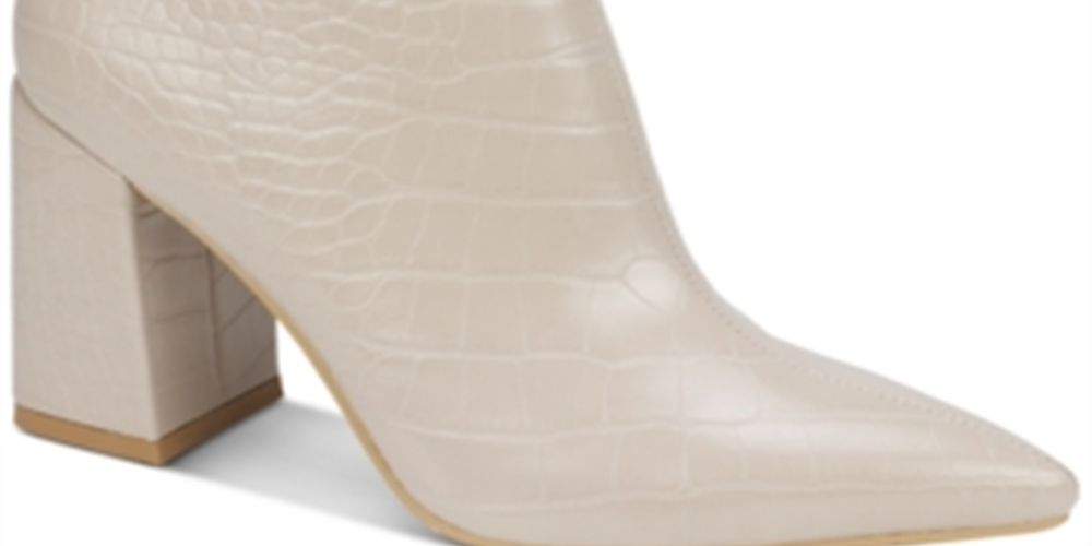 Seven Dials Felicia Women's Block Heel Booties Women's Shoes White Size 8 M