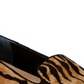 Alfani Women's Poee Leather Tiger Print Loafers Brown Size 10 M