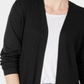Karen Scott Women's Open Front Cardigan Black Size XX-Large