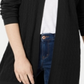 Karen Scott Women's Open Front Cardigan Black Size XX-Large