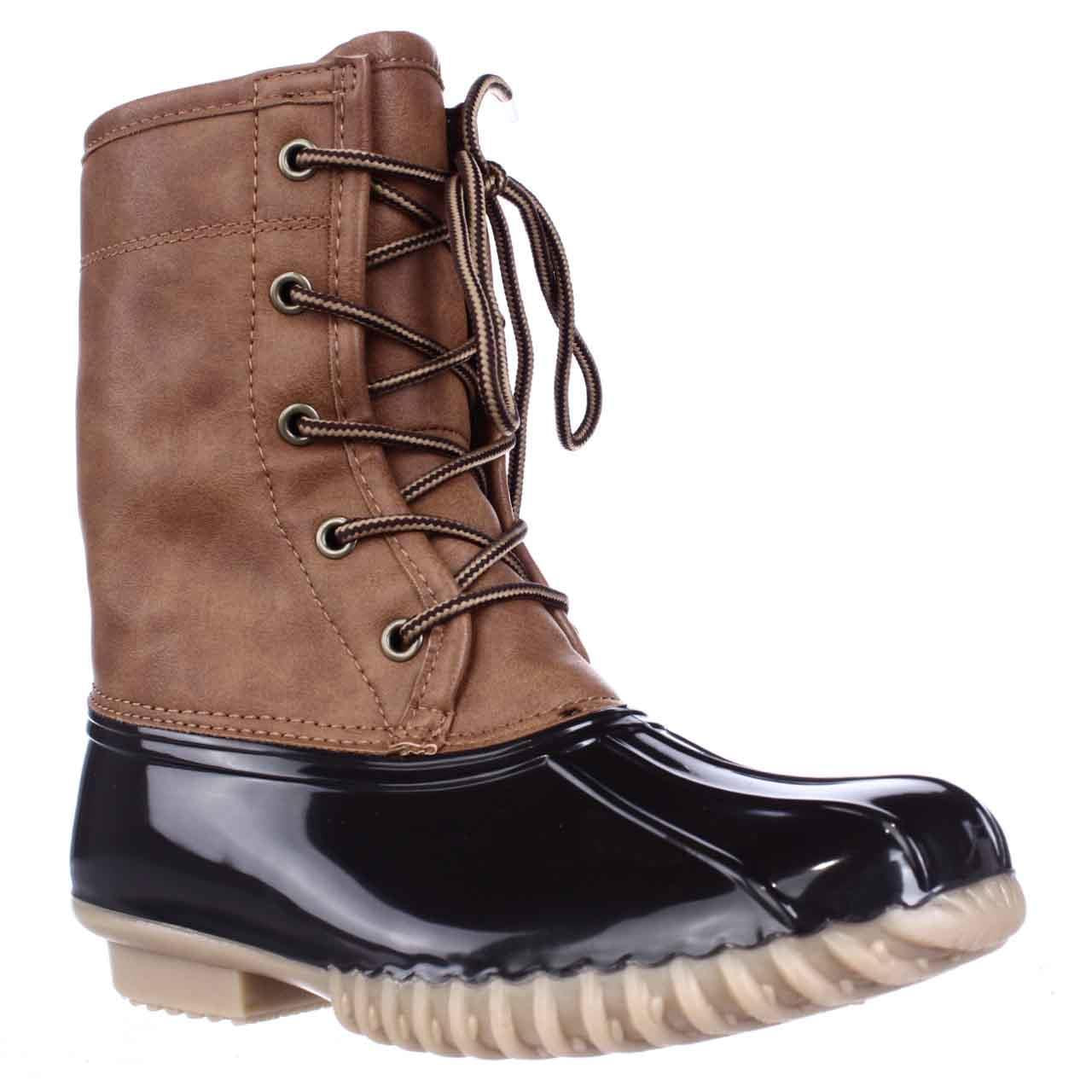 The Original Duck Boot Women's Arianna Flannel Lined Boots Brown Size 7.5