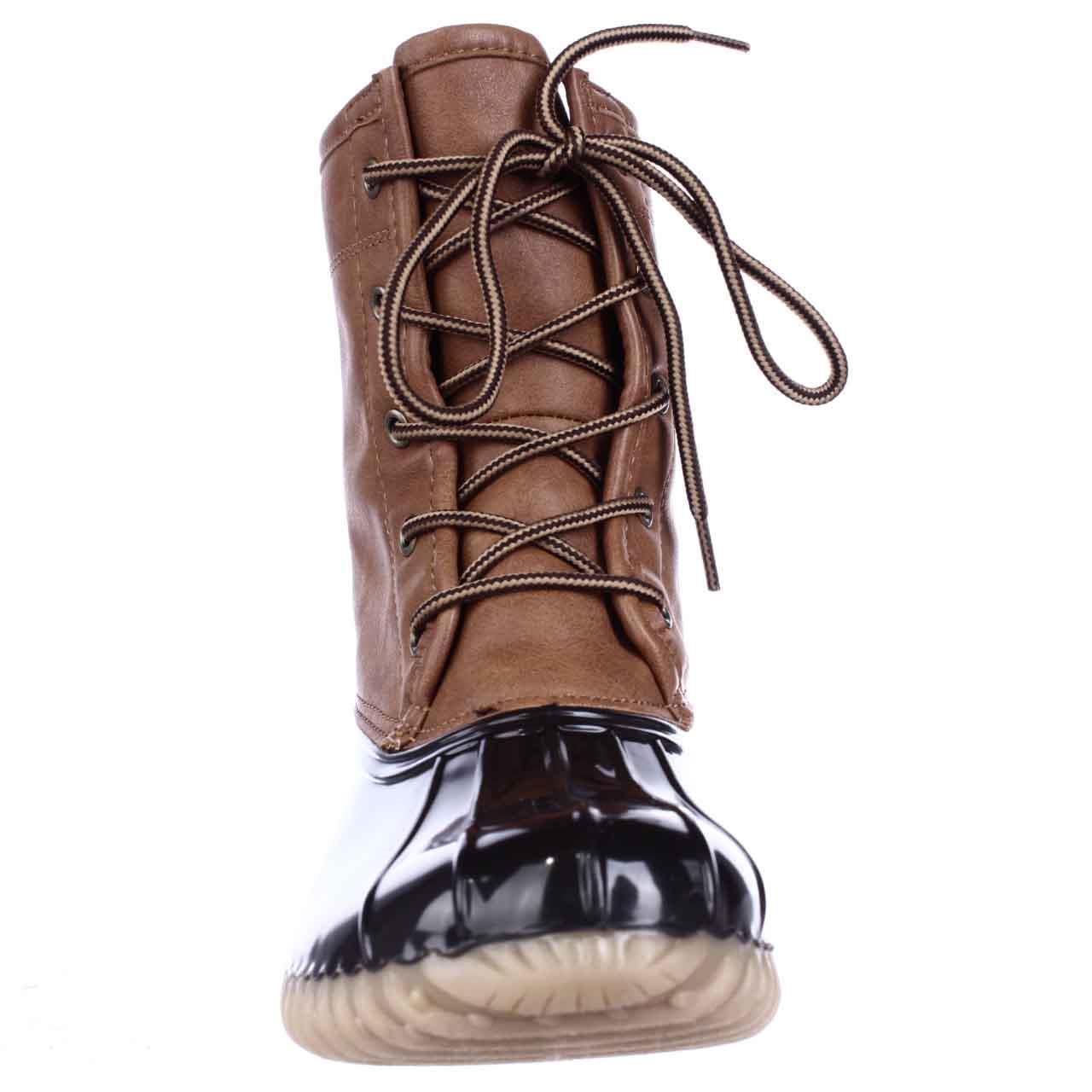 The Original Duck Boot Women's Arianna Flannel Lined Boots Brown Size 7.5